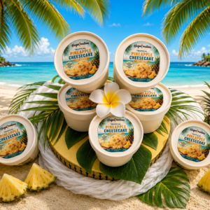 Tropical Pineapple Cheesecake Ice Cream